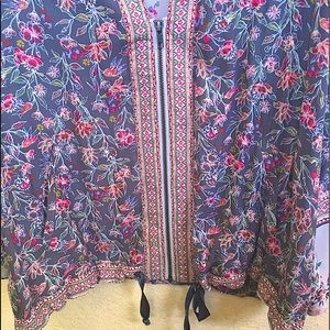 Anthropologie lightweight kimono-style jacket.